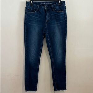 Articles Of Society Carly Cut Off Hem Brooks Dark Blue Ankle Jeans Size 30